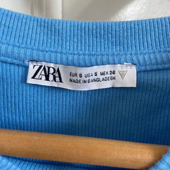 Zara Ruffled Ribbed Shirt - Picture 4 of 5